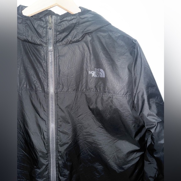 The North Face Reversible True Or False Hooded Jacket Boy’s Size XL 18/20 Black - Picture 4 of 16
